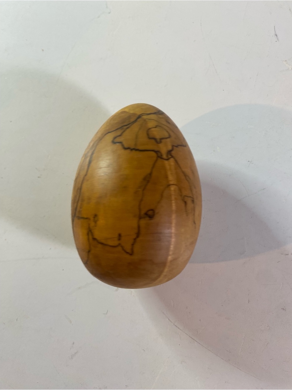 Spalted Wooden Egg 4” Height - Picture 1 of 8